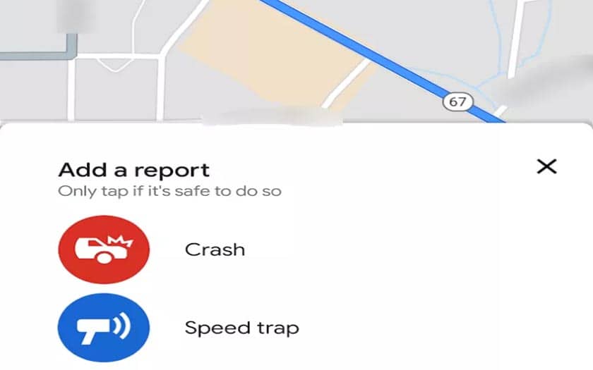 google maps accident controle vitesse