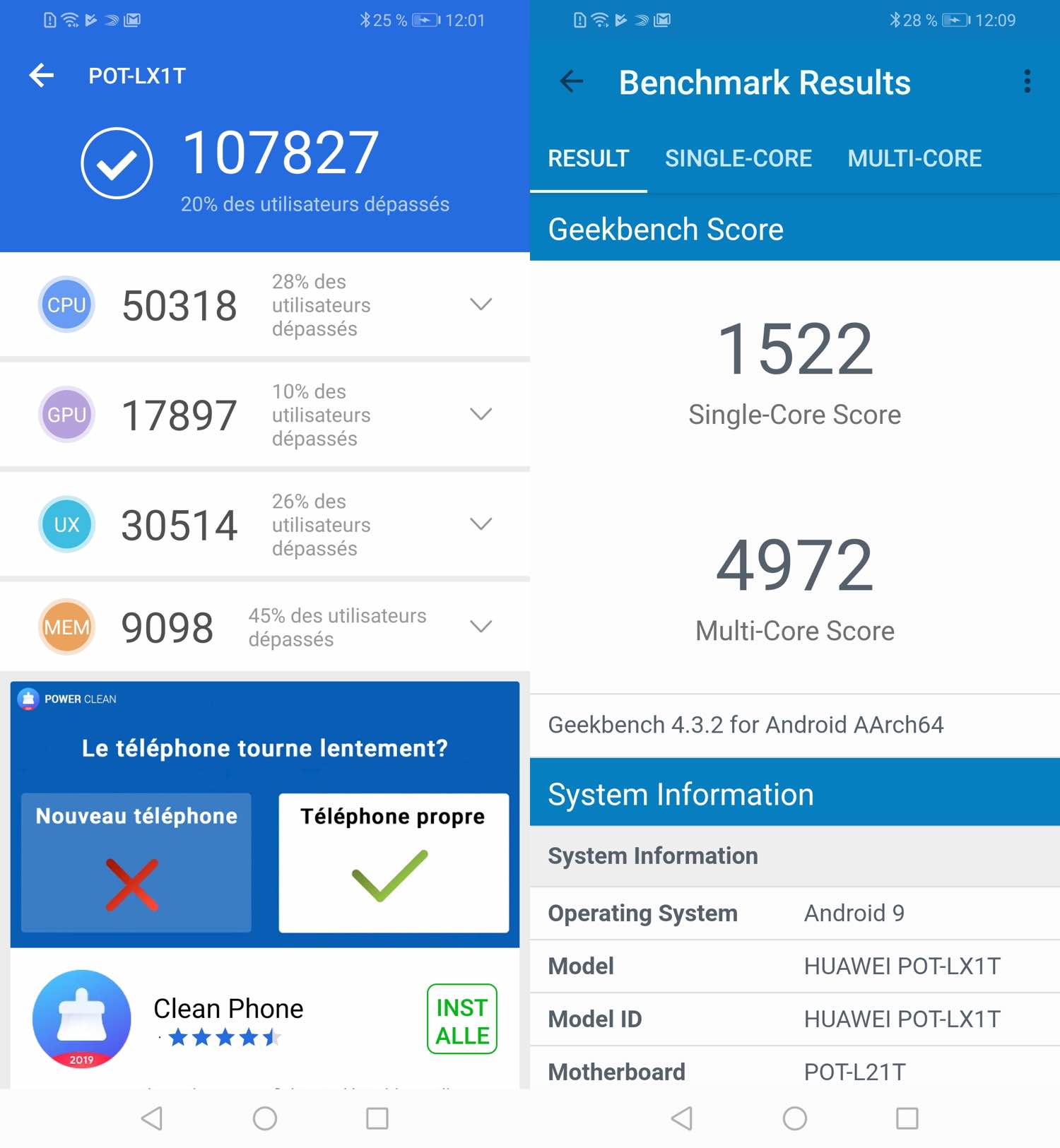 test huawei psmart plus 2019 benchmarks