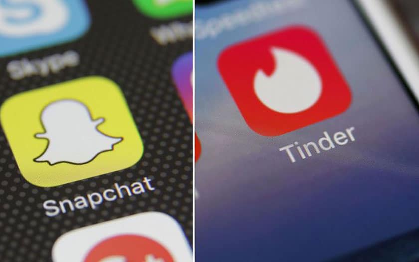 Tinder and Snapchat