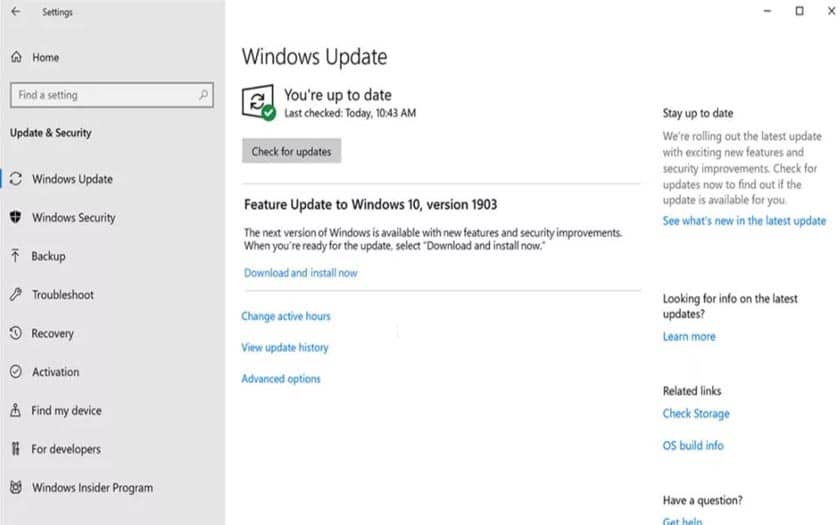 windows 10 mise a jour