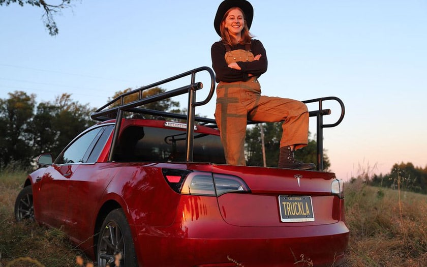 tesla model 3 pick up électrique truckla