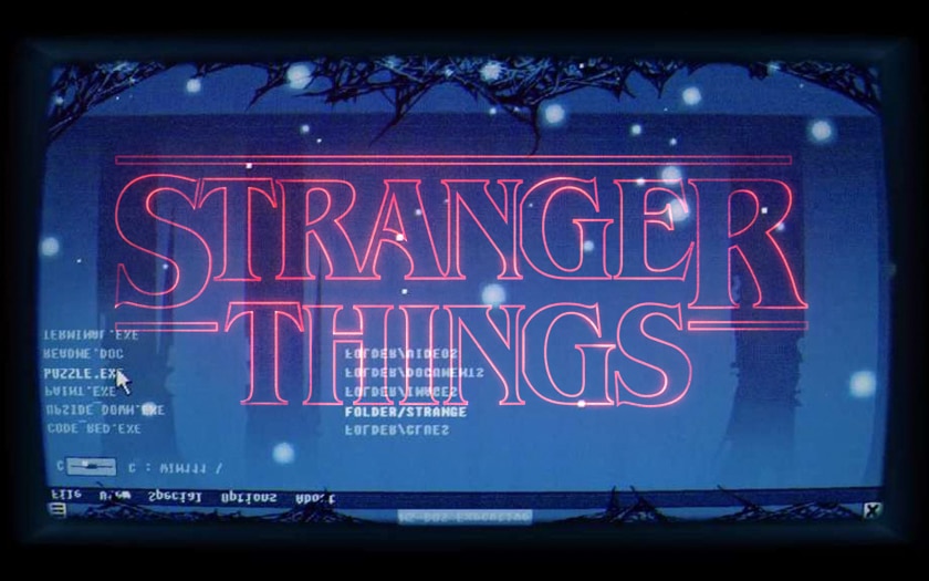 Windows 1.11 Microsoft fait la promo de Stranger Things dans un jeu