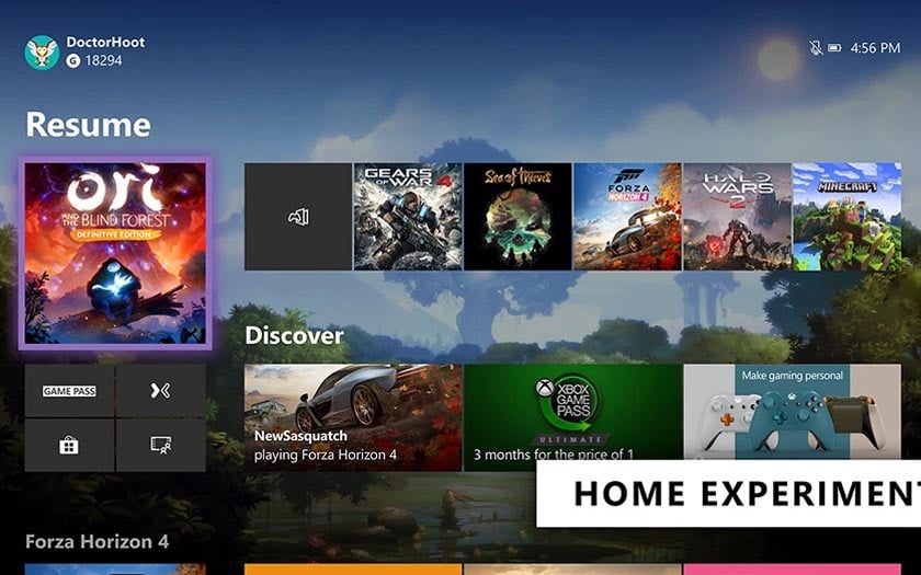 xbox one interface
