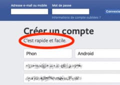 facebook rapide facile