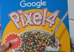 google pixel 4 boîte céréales