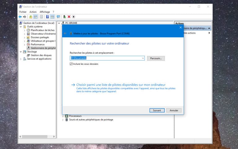 comment installer les pilotes windows 10