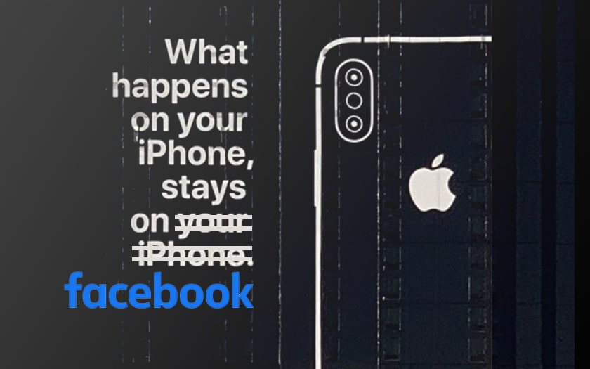 Publicité sur la vie privée de l'iPhone détournée avec Facebook