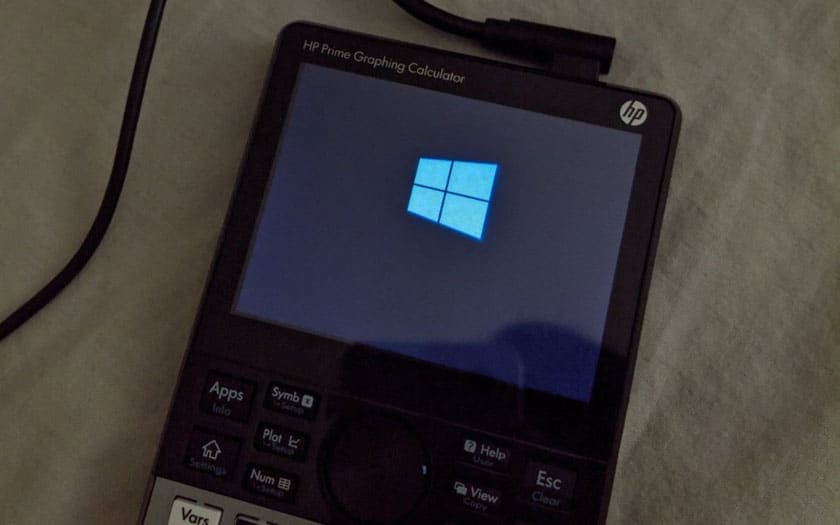 Windows 10 sur une calculatrice