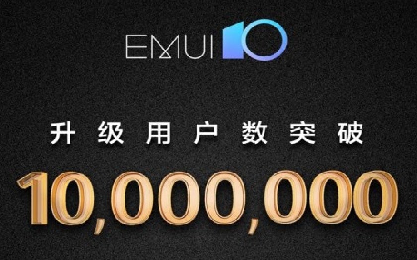 huawei emui 10 10 millions smartphones installé mise jour