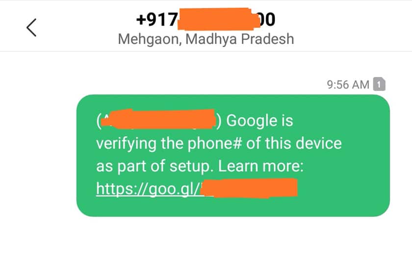 SMS Google