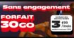 NRJ Mobile : Forfait 30Go sans engagement à 3,99¬ par mois pendant 6 mois