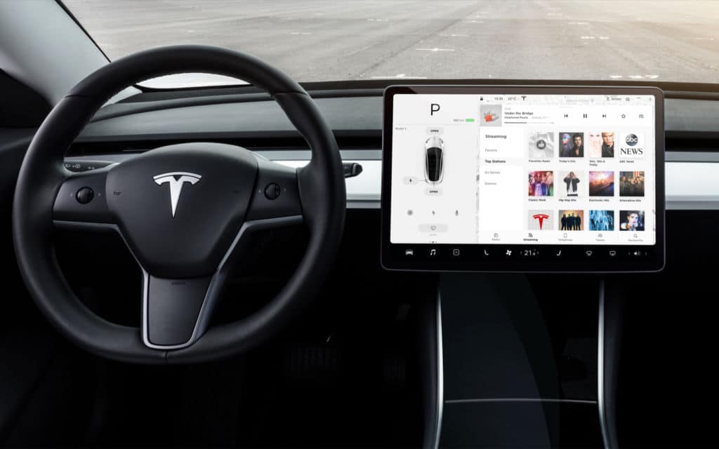 Tableau de bord Tesla Model 3