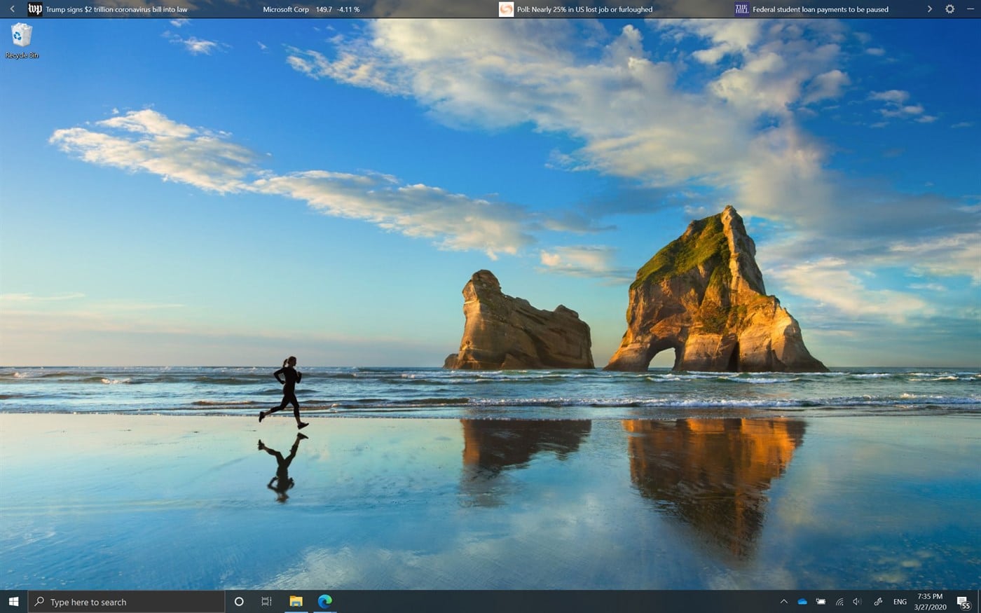 Windows 10 : Microsoft relooke le Bureau de manière étonnante avec la News  Bar