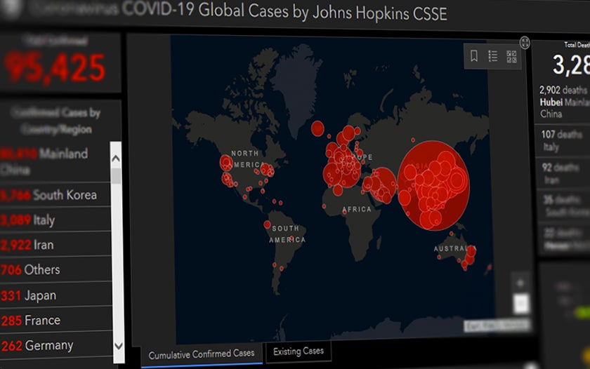 Carte coronavirus map