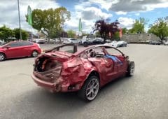 Tesla Model 3 Detruite Roule Encore