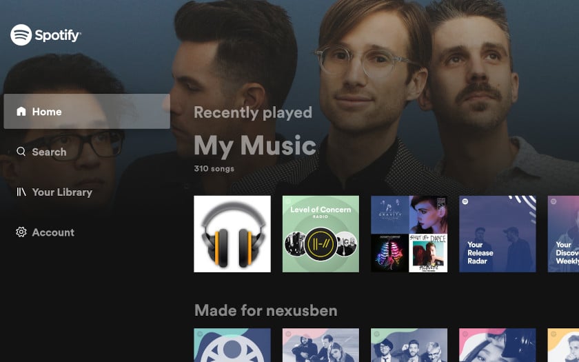 spotify android tv nouvelle interface