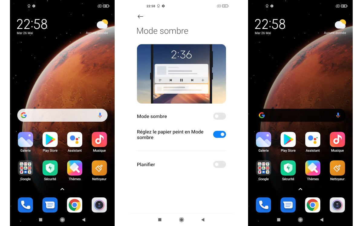 miui 12 dossier nouveauté mode sombre