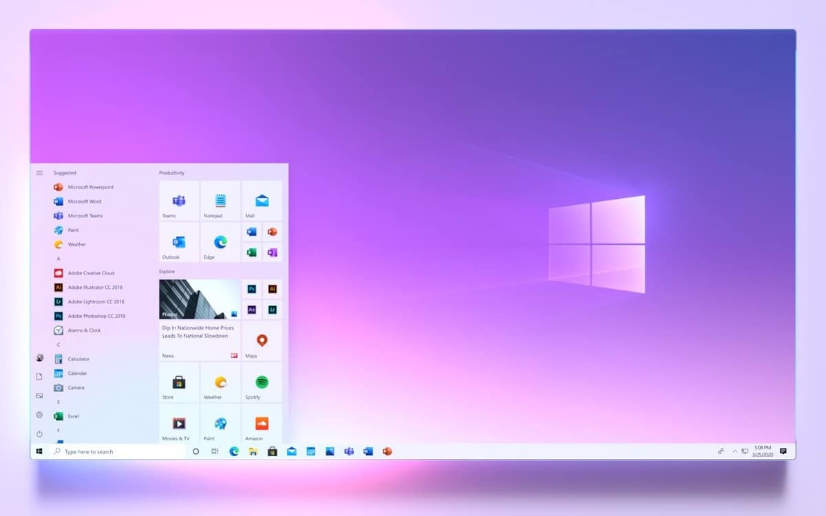 Windows 10 Nouveau Menu Demarrer 2020