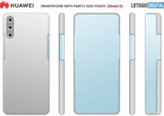 huawei smartphone caméra sous écran bords incurvés