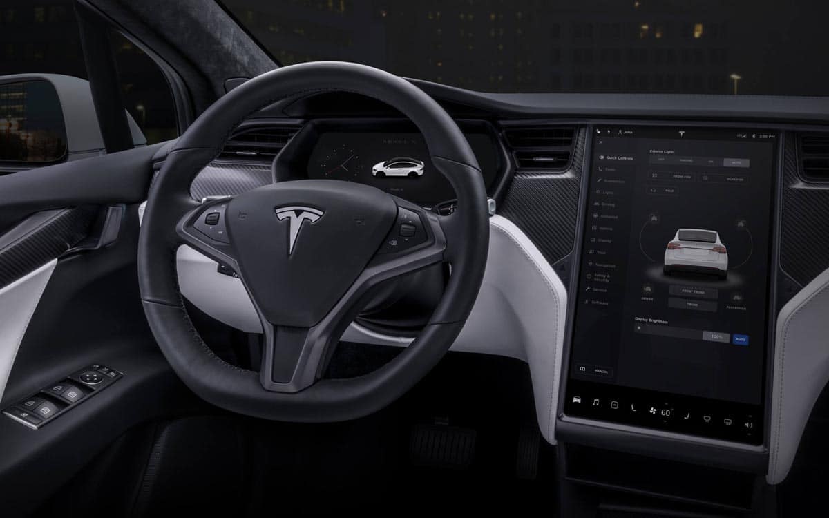 tesla model x screen