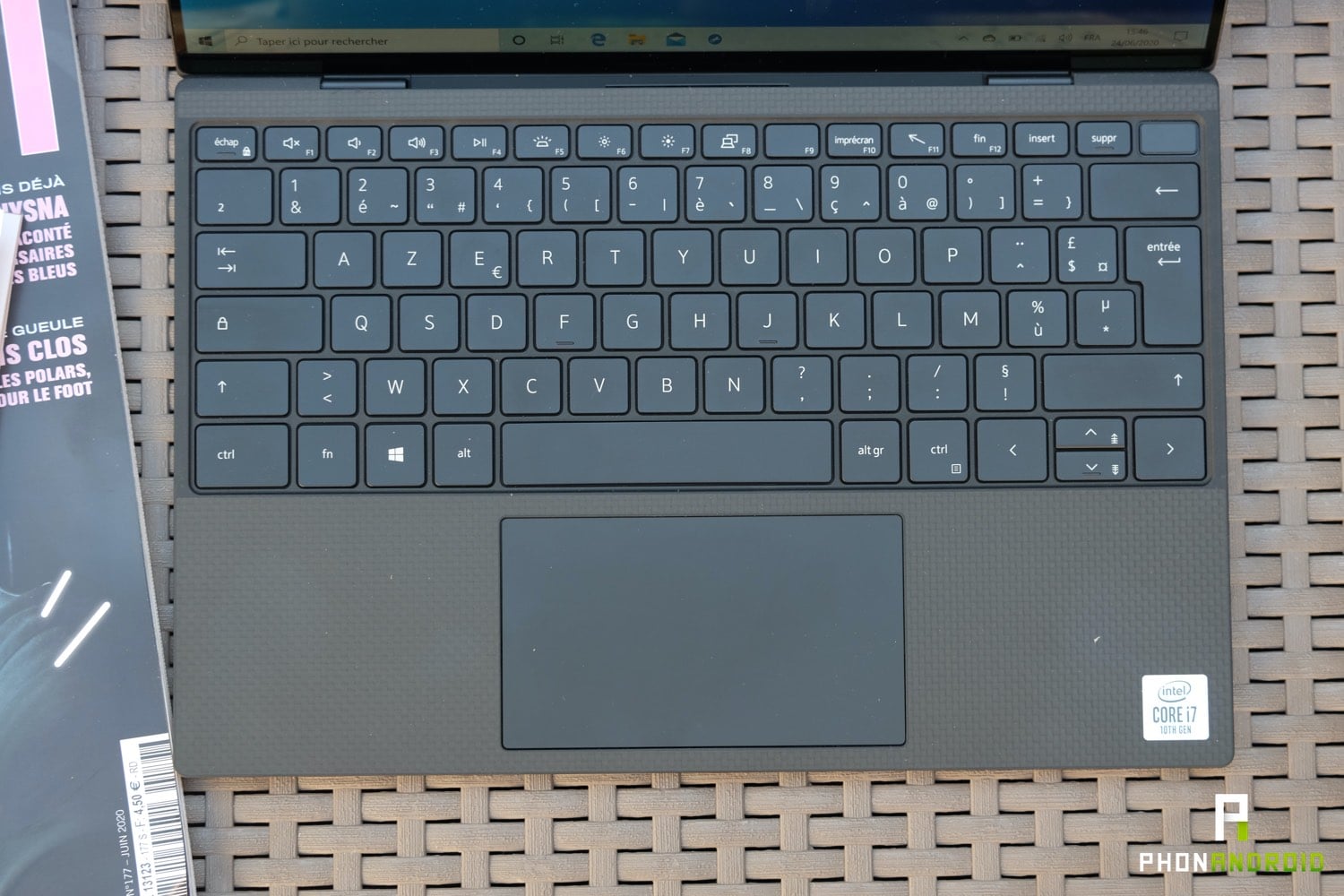 test dell xps 13 2020 clavier trackpad