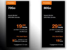Forfaits Orange 70 Go et 80 80 Go