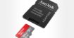 Prix bas sur la carte mémoire microSDXC SanDisk Ultra 64 Go avec adaptateur SD