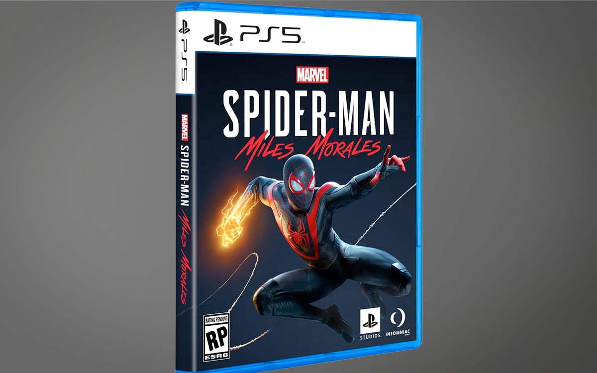 Design boite jeu PS5 Spider-man Miles Morales