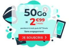 soldes ete 2020 forfait cdiscount mobile 50 Go