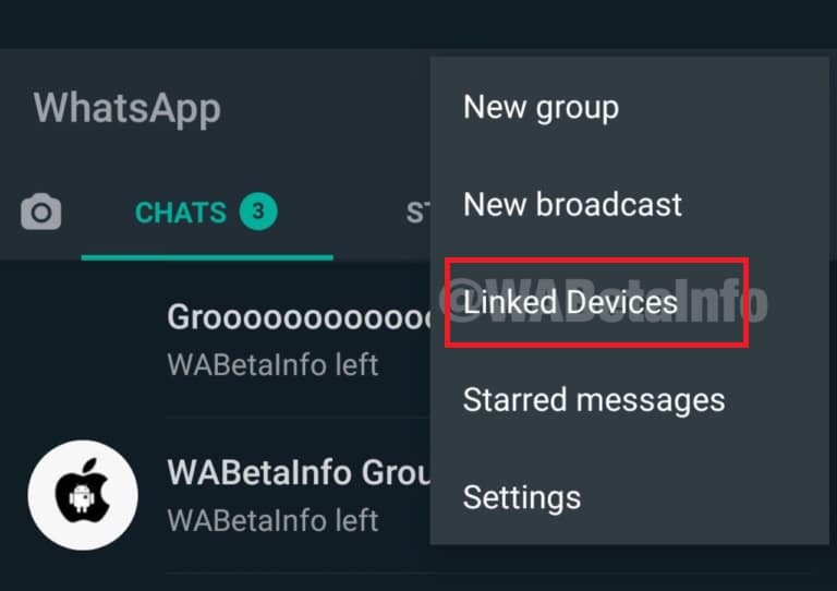 WhatsApp : appareils associés