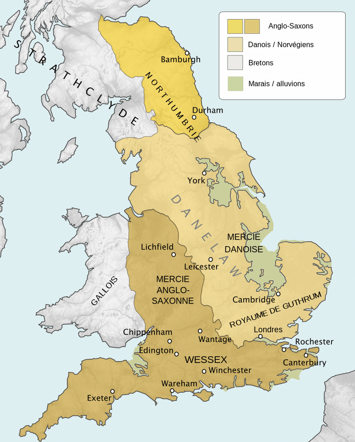 Carte de l'Angleterre 