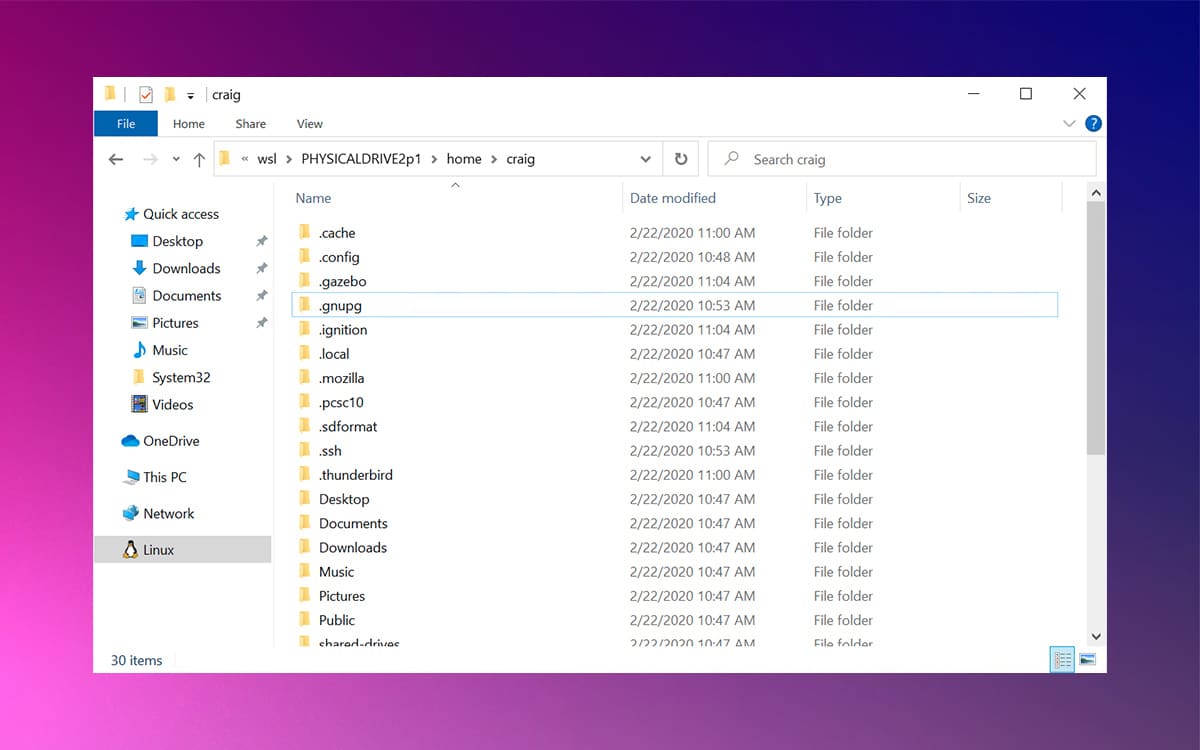 Windows 10 Acceder fichiers Linux depuis Explorateur