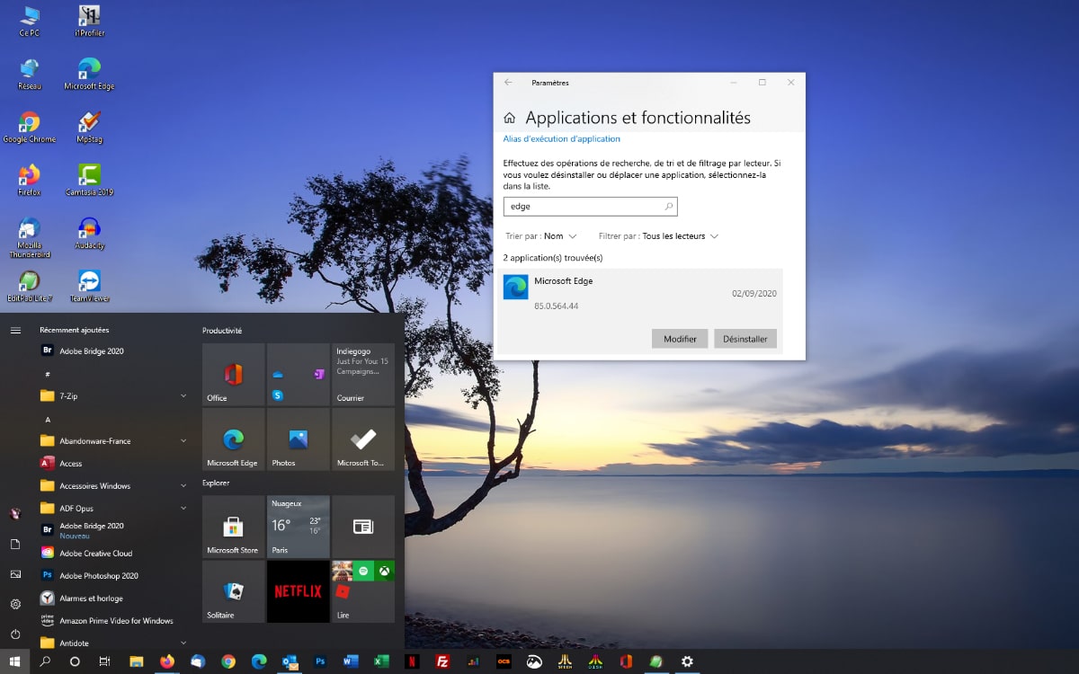 Windows 10 Desinstaller Microsoft Edge