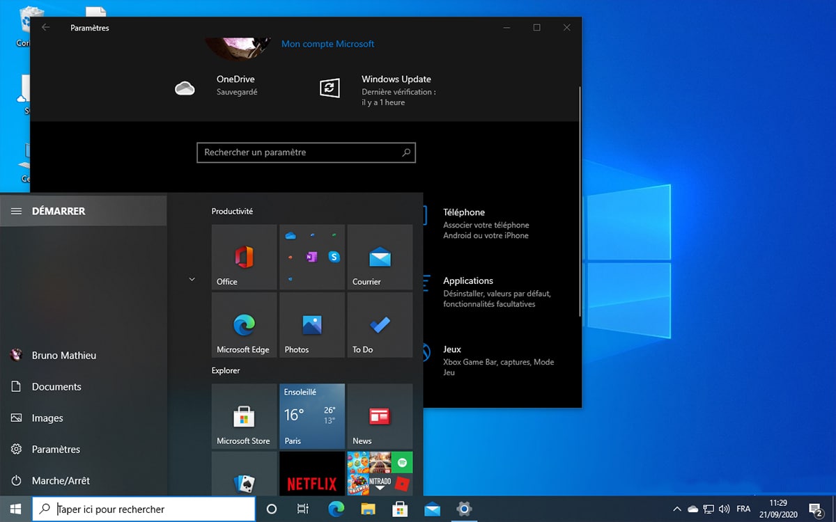 Windows 10 mise a jour octobre 2020