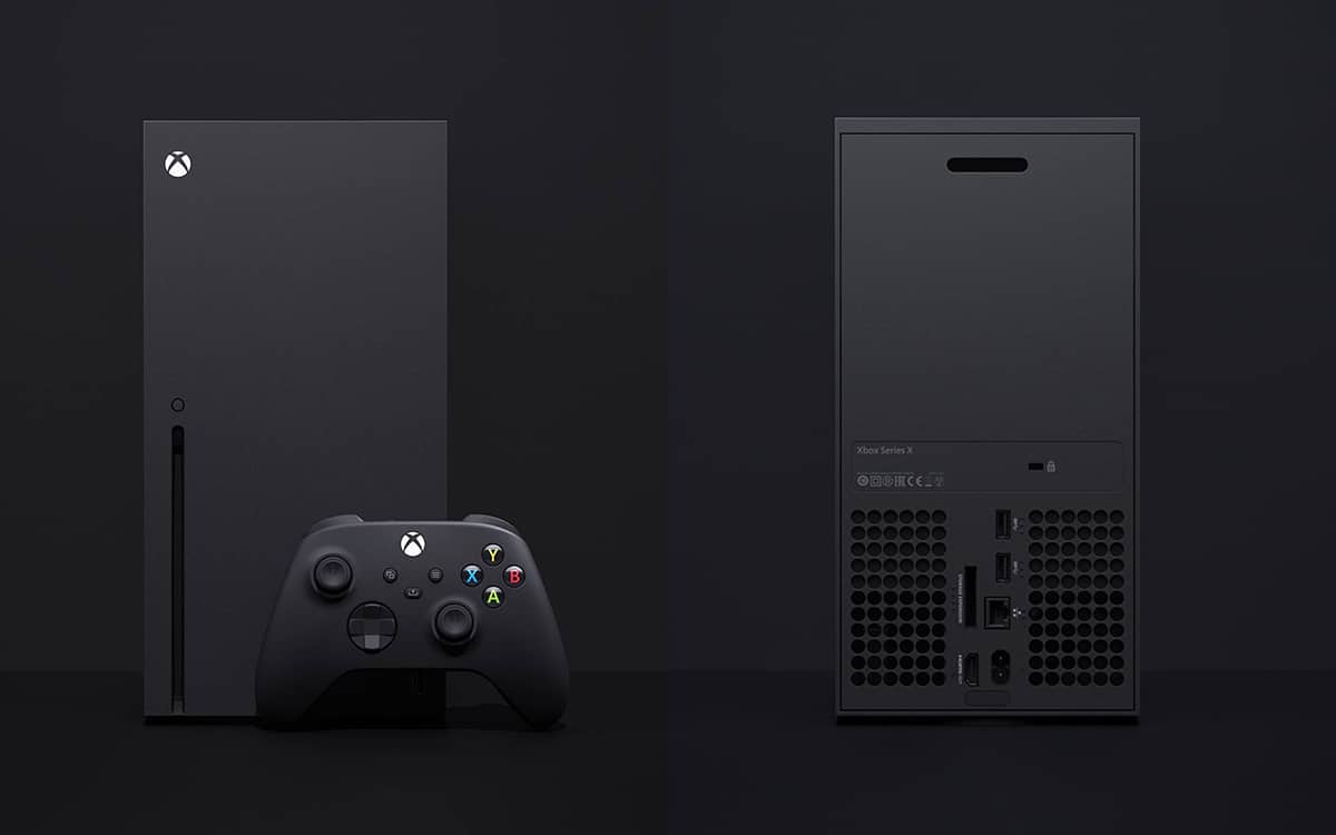 Xbox Series X vue avant et arriere