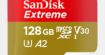 Belle offre à saisir sur la carte mémoire microSDXC SanDisk Extreme 128 Go