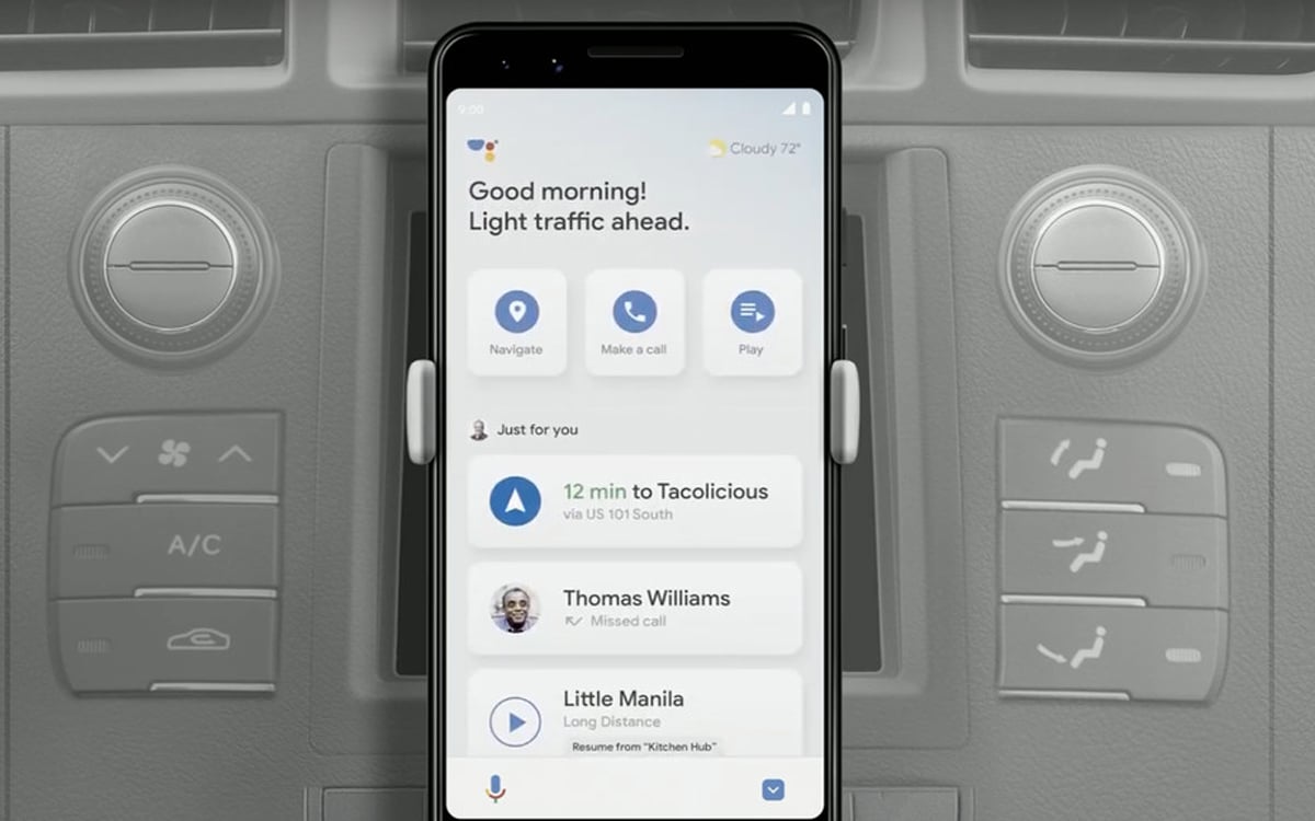 google assistant driving mode