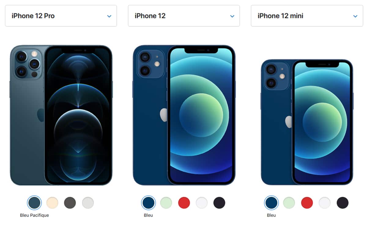 iPhone 12 design coloris