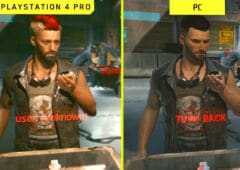 cyberpunk video comparative ps4 pc