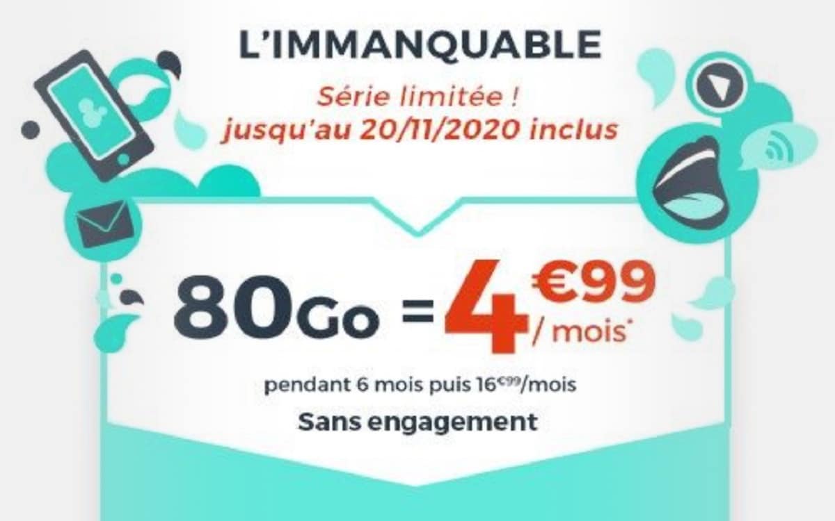 Forfait 80 Go À 4,99 € Cdiscount Mobile