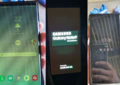 galaxy s9 s10 s20 plus note9 bugs écran mise jour