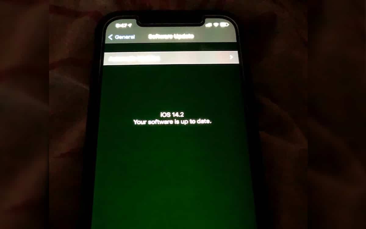 iphone 12 bug écran vert