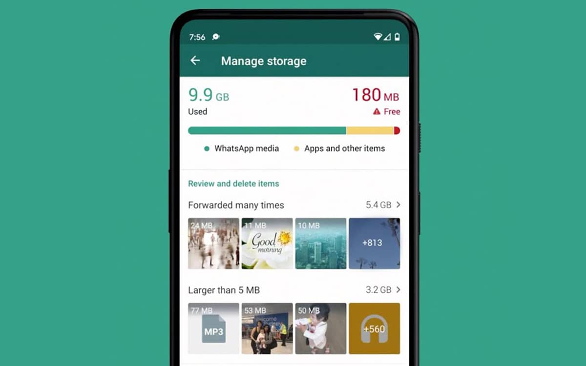 whatsapp outil stockage libérer espace