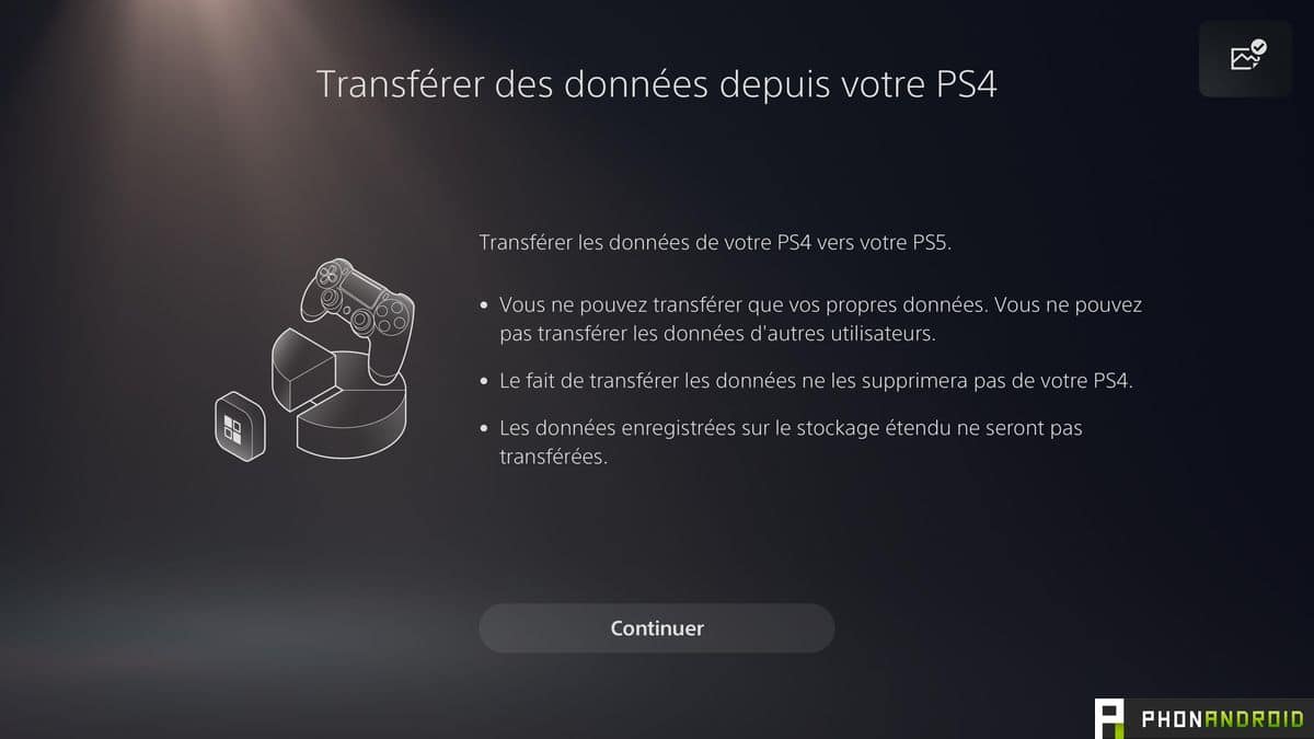 Transfert PS5