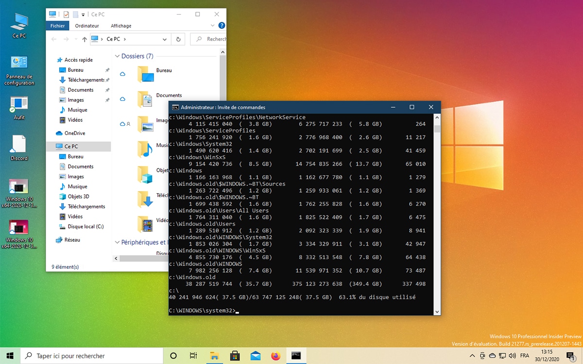 Windows 10 DiskUsage