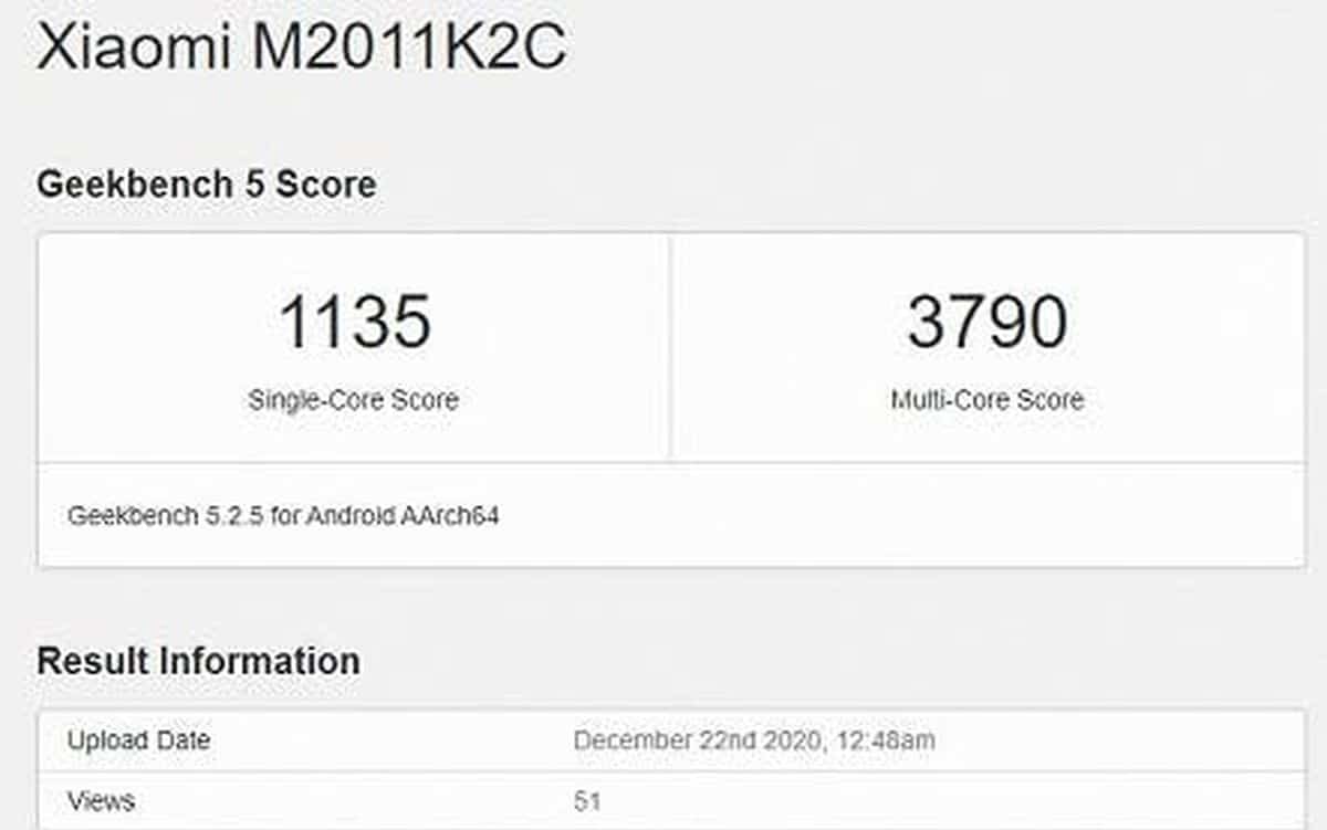 Xiaomi Mi 11 benchmark