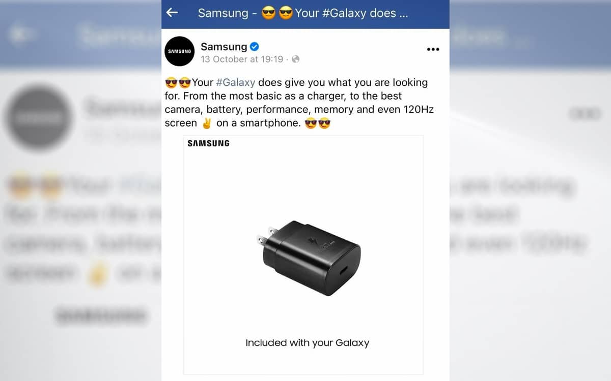Samsung iPhone 12 chargeur boîte