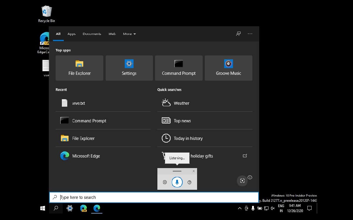 Windows 10 commande vocale