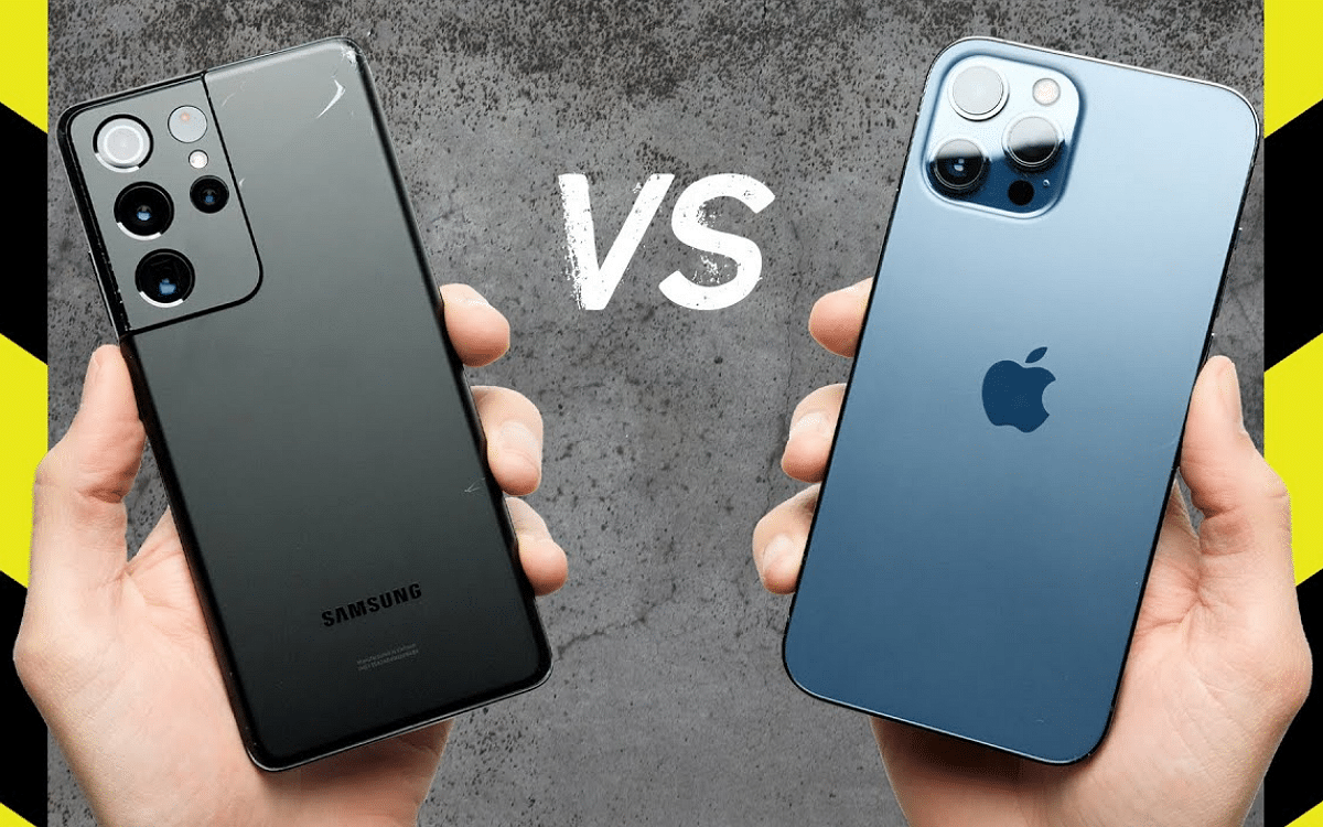 Samsung Galaxy S21 Ultra vs iPhone 12 Pro Max test de chute