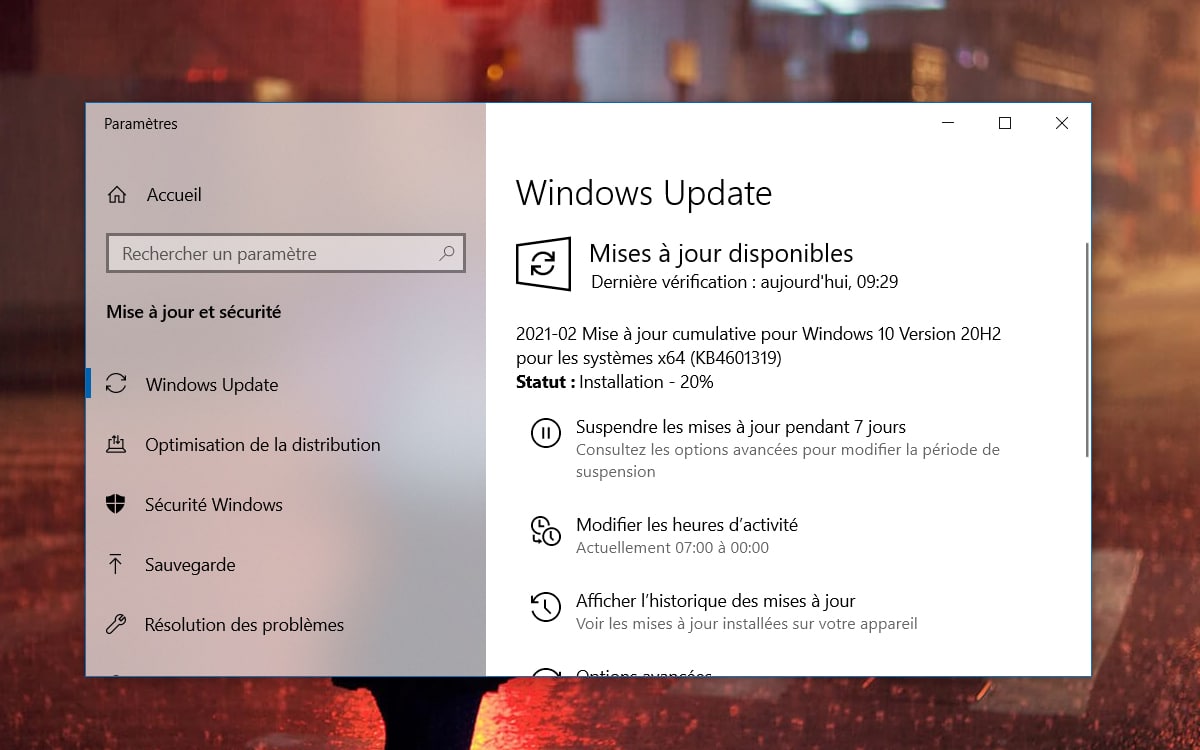 Windows 10 update KB4601319